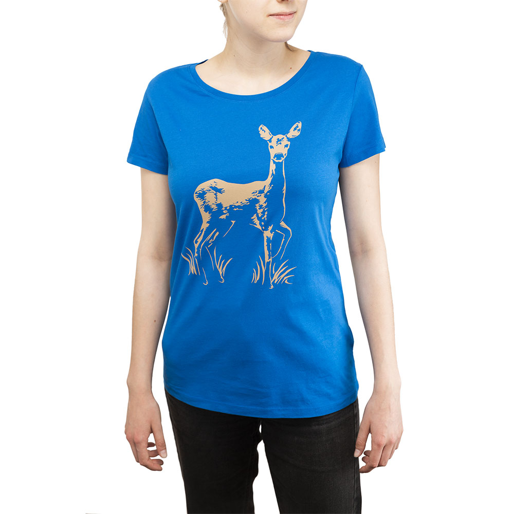 Blaues T-Shirt für Damen 